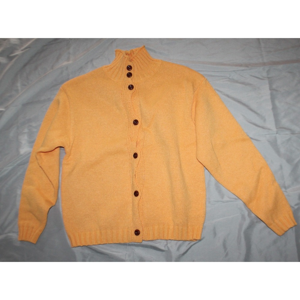 Women's high neck cardigan sweater peach size S
